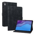 thumbnail image 2 of FJLBDE Case for Lenovo Tab M10 HD (2nd Gen) TB-X306F TB-X306X, Embossed Flower PU Leather Flip Wallet Folio Stand Cover, Black, 2 of 7