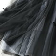 thumbnail image 3 of Jdlsppl Women's Pleated Tulle Skirt Mesh Skirt Fall Tulle Fitted Summer Basic Cotton Soft Calf Length Layered Grey Small-X-Large, 3 of 4