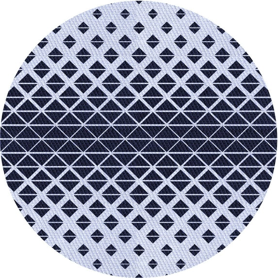 Ahgly Company Machine Washable Indoor Round Transitional Heavenly Blue Area Rugs, 4' Round