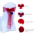 thumbnail image 3 of mds Pack of 150 Organza Chair Sash Bow Sashes for Wedding Decoration -Maroon, 3 of 7