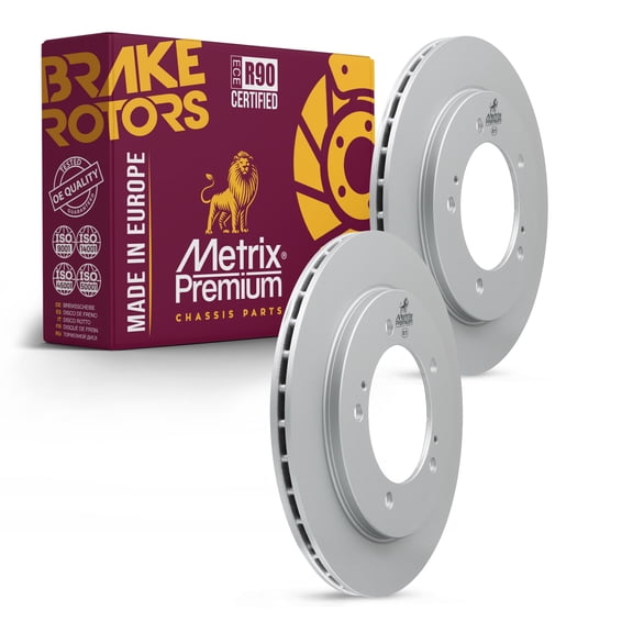 Metrix Premium Chassis Parts - 11.29 inch (286.7 mm) 2 PC Front Coated Ventilated Disc Brake Rotor Fits 1999-2004 Chevrolet Tracker, 1999-2004 Suzuki Vitara Replacement 56927FZN Made in Europe