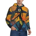 thumbnail image 2 of Picia Abstract Funny Duck Pattern Casual Men's Hoodie - Lightweight Hooded Sweatshirt with Kangaroo Pocket, Comfortable Pullover for Everyday, Travel-Medium, 2 of 7