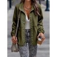 thumbnail image 1 of REDHOTYPE Women's Button Long Sleeve Brushed Jacket Coats with Pockets, 1 of 4