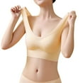 thumbnail image 1 of Gibobby Brasier mujer Ropa interior con espalda para mujer Sujetador sin de sin costuras Sujetador deportivo pequeño y delgado con pechos grandes(Beige,XL), 1 of 5