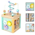 thumbnail image 1 of Children Wooden Multi-function Puzzle  Bead Treasure Box Early Learning Intellectual Development Parenting Math Toy, 1 of 18