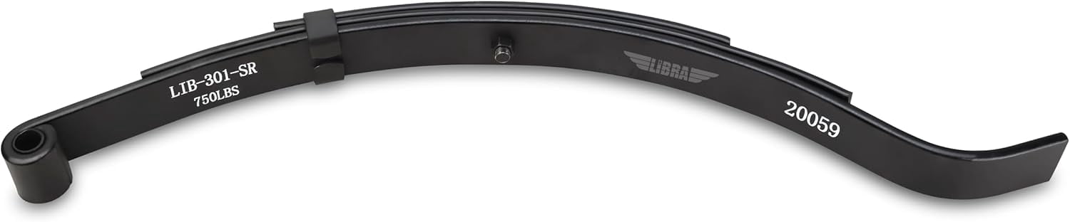 LIBRA Trailer Leaf Spring 3 Leaf Slipper 750lbs Cap for 1500lbs Axle & U Bolt Kit