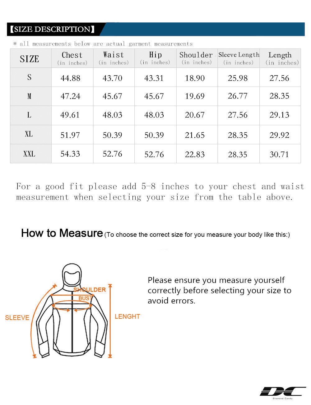 Diamond Candy Men's Hooded Waterproof Jacket Lightweight Rain Jacket Outdoor Casual Sportswear
