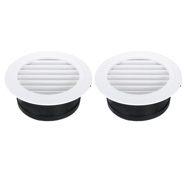 Unique Bargains Grille de Diffusion Ronde 6 Pouces 2 Pcs avec Écran Blanc