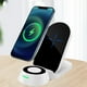 thumbnail image 3 of Estación de carga inalámbrica plegable 3 en 1, compatible con teléfono móvil/Apple Watch/auriculares Bluetooth Cargador rápido inalámbrico multifuncional QI de 15 W Adepaton 222638-1, 3 of 9