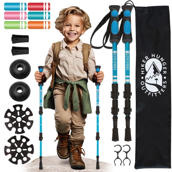 Bastones de senderismo para niños Hiker Hunger Outfitters, color azul