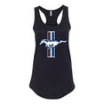 thumbnail image 2 of Wild Bobby Ford Mustang Retro USA Vintage Logo Classic Bar, Cars and Trucks Women Racerback Tank Top, 2 of 6