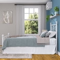 thumbnail image 5 of VECELO Queen Size Metal Bed Frame with Headboard and Footboard, Heavy Duty Platform Bed, No Box Spring Needed, White, 5 of 7