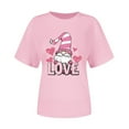 thumbnail image 5 of Enjoytime Short Sleeve Shirts for Women Valentine's Heart Graphic Round Neck Casual Blouses Trendy Fashion Plus Size Tops Pink M, 5 of 7