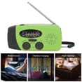 thumbnail image 6 of Xirurus Solar Hand‑Crank Emergency Radio with LED Flashlight, 1200 mAh Battery, FM/AM/WB, Speaker, 360° Antenna – Outdoor Camping Gear, 6 of 9