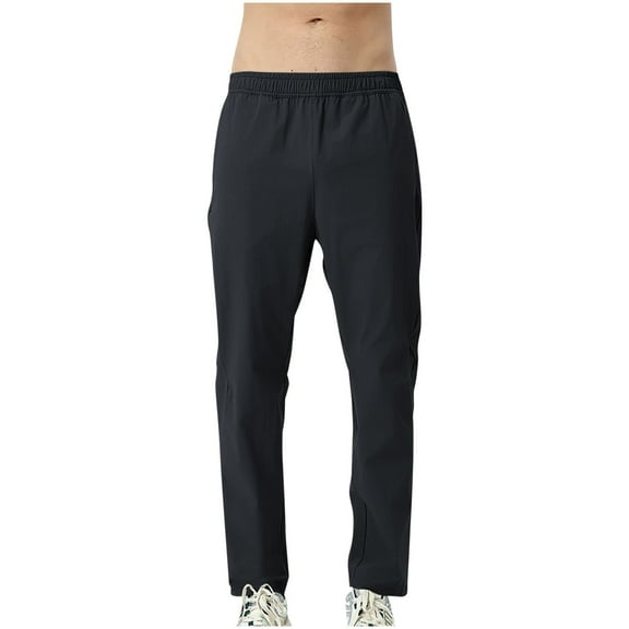 YLSDY Golf Pants Men Straight Fit Trousers Fashion Running Tapered Jogger Pants Summer Cool Ice Silk Men Clothes Breathable Pants Black XXXL