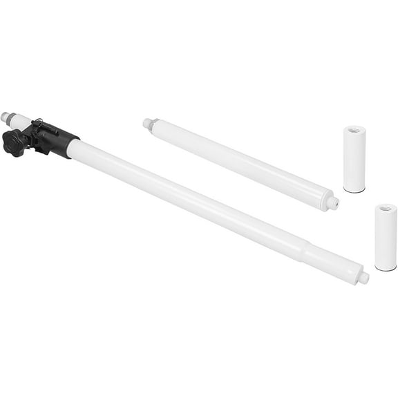 Sound Town Speaker Pole Set, 29"-48" Adjustable Height Subwoofer/Speaker Pole and 14" Fixed Height Extended Pole with M20 & 35mm Adapters, White (STSD-MM1449W)