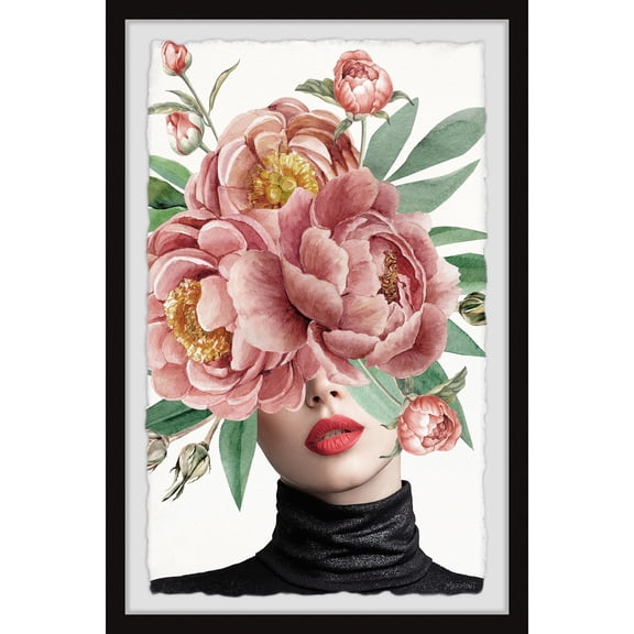 Marmont Hill Beauty and Flowers Framed Painting Print
