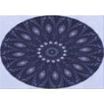 thumbnail image 1 of Ahgly Company Machine Washable Indoor Rectangle Transitional Night Blue Area Rugs, 7' x 10', 1 of 7