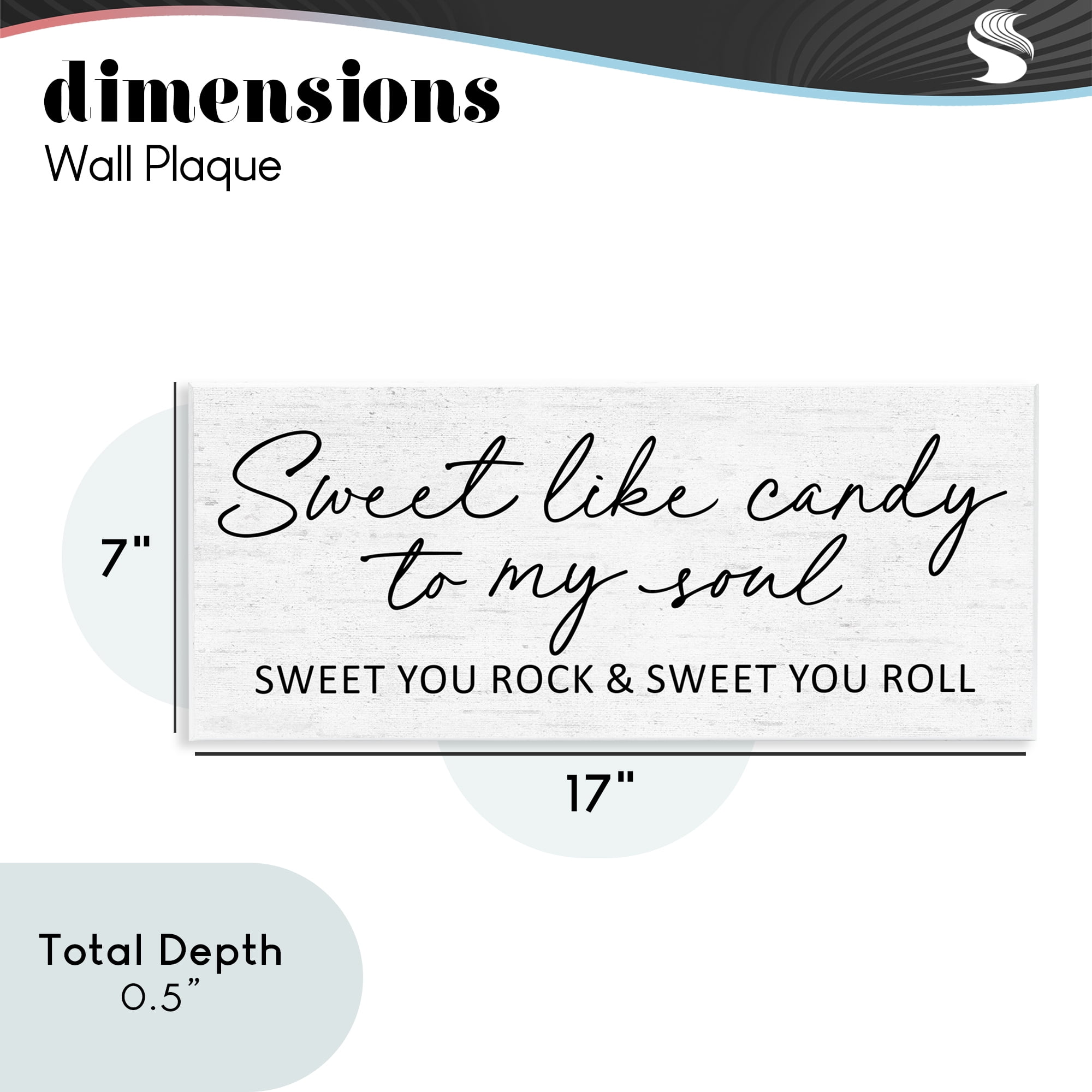 Sweet Like Candy Song Lyrics Wall Plaque Art, design by Lettered and Lined