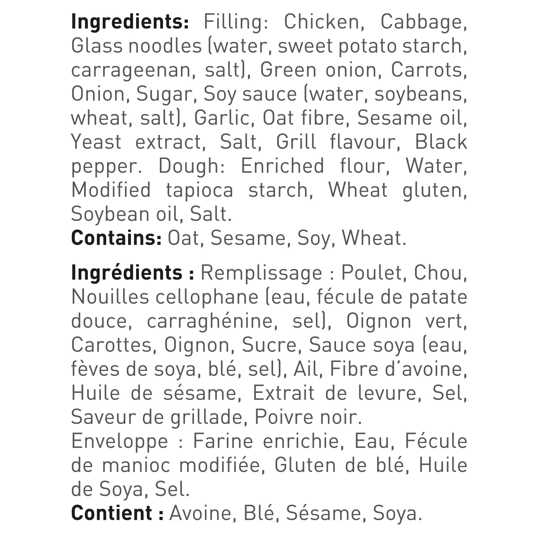 MANDU CHICKN BULGOGI - FRENCH 680 g, 1,5 lb par sac