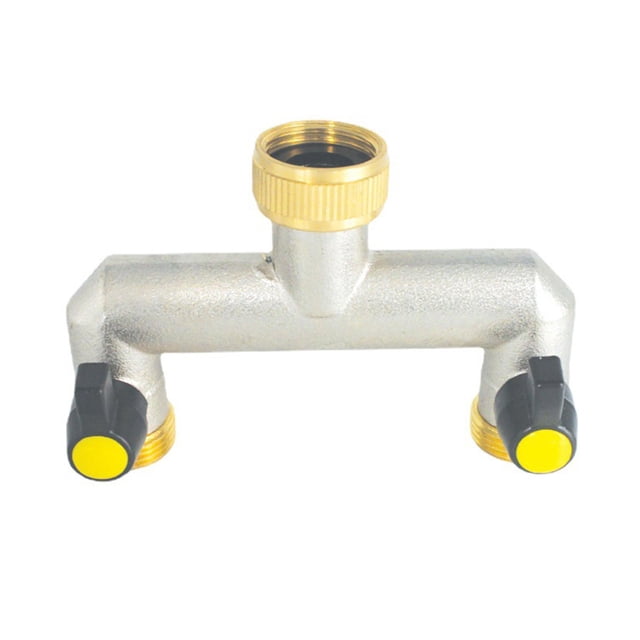Divisor de de jardín, divisor de grifo de agua, boquilla de latón de rosca de 3/4 ", divisor de de latón de 3 vías para riego de mayimx divisor de manguera de jardineria