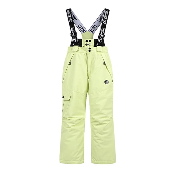 oqasdz Boys Overalls Adjustable Thermal Bib Pants with Knee Pads for Kids All Weather Outdoor Skiing and Winter Casual Warm Comfort Pants