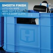 (3 pack) HART 8.5 Gallon Stackable Plastic Utility Crate, Blue