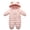Pink, variant on Baby Clothes Cute Infant Toddler Snowsuit Warm Newborn Boy Girl Winter Coats Hooded Zip Jumpsuit 0-12 Months