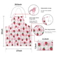 thumbnail image 7 of Strawberry Fruit Heart Daisy Checkered Apron-Garden Aprons for Women with Pockets-Cotton Linen Waterproof Kitchen Cooking Gardening Aprons Adjustable for Kitchen,Cooking,BBQ and Salon 33x27 Inch, 7 of 7