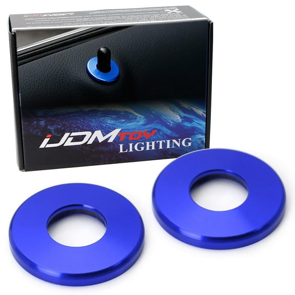 2pcs Blue Aluminum Decorative Door Lock Knob Covers For Mercedes C E S GLC GLE Class (W205 W213 X205 W166)