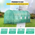 thumbnail image 3 of Walk-in Tunnel Greenhouse, 14.8 x 6.6 x 6.6 ft Portable Plant Hot House with Galvanized Steel Hoops, 1 Top Beam, Diagonal Poles, Zippered Door & 8 Roll-up Windows, 3 of 6