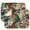 Colorful Ex, variant on 2pcs Cute Alien Print Dish Drying Mat Extra Thick 3-Layer Absorbent Pad Heat Resistant for Sci-Fi Lovers