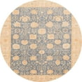 thumbnail image 1 of Ahgly Company Indoor Round Abstract Pastel Orange Oriental Area Rugs, 8' Round, 1 of 6