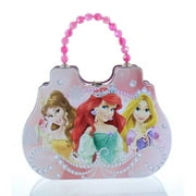 Disney Princess Purse Shaped Tin Box With Beaded Handle-Pink
