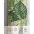 thumbnail image 3 of Green Leaves Sheer Curtains for Living Room Bedroom Vintage Summer Tropical Leaf Floral Sheer Curtains 54 Inch Long 2 Panels Set Light Filtering Curtain Window Treatments Drapes for Dining Room, 3 of 6