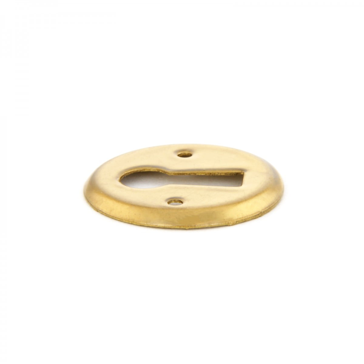 Round Keyhole Cover Bright Brass Escutcheon Tarnish Resistant 1 in diameter Set 