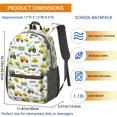 thumbnail image 3 of Tractor and Hats White Pattern 17" School Backpacks for Teens,Waterproof Oxford Fabric,S-Shape Padded Straps for School,Travel,Hiking,Camping, 3 of 6