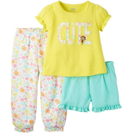 Child of Mine by Carter's - Toddler Girl 3pc Poly Cute - Walmart.com