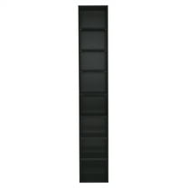 70.9 in.Tall Black Wood 4-Shelf Standard Bookcase with Shelves (Set of 2)