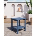 thumbnail image 2 of TROPOW All-Weather HDPE Adirondack Patio Side Table - 2-Tier Square Outdoor End Table, Weather Resistant, Easy Maintenance, for Patio, Pool, Deck, Backyard, Embossed Wood Grain, 2 of 8