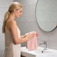 thumbnail image 4 of Toalla de forro polar Corals para lavarse la cara, bañarse y secarse el pelo | Paño absorbente de secado rápido | Toalla corporal suave sin pelusa para el baño de casa, 4 of 6