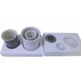 thumbnail image 2 of Omniware Simsbury 3-Piece Canister Set - Stoneware Kitchen Storage with Silicone-Sealed Lids, Lead-Free Glaze & Dishwasher Safe - Rustic Farmhouse-Style Flour & Sugar Containers (Black), 2 of 6