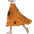 thumbnail image 2 of WXLWZYWL Womens Halloween Dress Plus Size Halloween Candy Corn Cones Women Printed Elastic Waistband Pleated Pocket Skirt with Mid Calf Skirt, 2 of 6