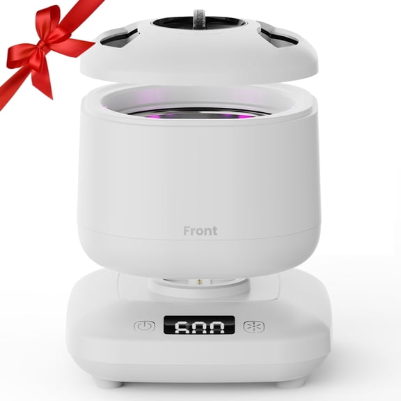 Ultrasonic Retainer Cleaner , 42kHz Ultrasonic Denture Cleaner Machine with Detachable Tank, Deep Cleaning for  Aligners, Jewelry and Toothbrush , Portable Dental Pod, for Teens, Seniors  Gift Ideas