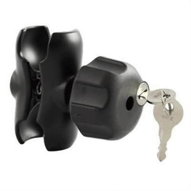 RAM-201U-BL RAM Mounts C-Size Short Double Socket Arm w/ Brass Key Lock Knob and 1.5-Inch Sockets