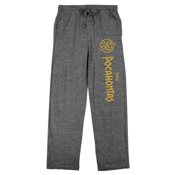 Disney Princesses Pocahontas Title Art Women's Heather Gray Sleep Pajama Pants-XS