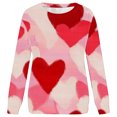 thumbnail image 5 of Womens Cute Heart Sweatshirt for Valentines Day Plus Size Long Sleeve Pullover Tops Crewneck Shirts, 5 of 5