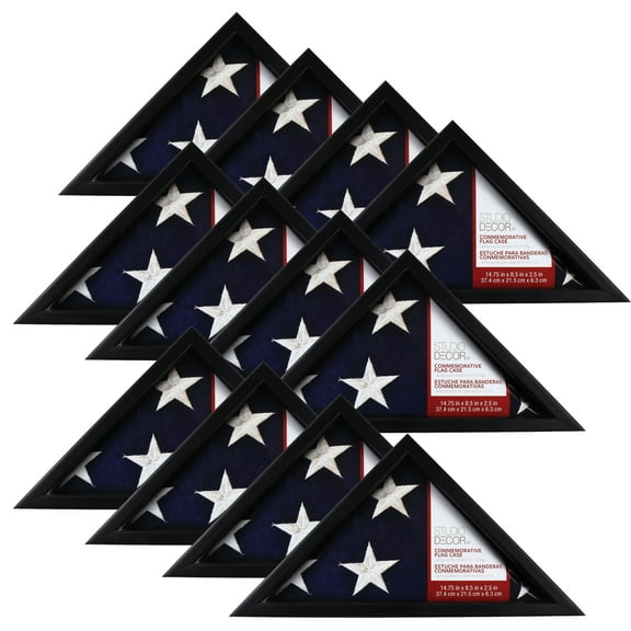 12 Pack: Black Commemorative Flag Case by Studio Decor