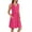 Hot Pink, variant on Summer Casual Midi Dresses for Women 2025 Vacation- Womens Sleeveless Knee Length Sundress with Pockets Loose Fit, Limited Time WX0001