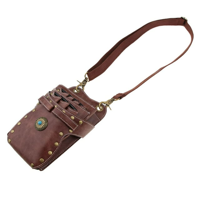 HILABEE Barber Scissors Hairdressing Pouch Tools Salon Stylist Bags - Green, as Brown